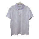 【中古】ラブコット LOVECOTT ポロシャツ ボーダー 半袖 紫 ラベンダー 白 ホワイト /MS ●RY レディース 【ベクトル 古着】 250630
