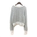 【中古】マウジー MOUSSY ニット セーター ドット 長袖 F 白 ホワイト 黒 ブラック /MS レディース 【ベクトル 古着】 250704