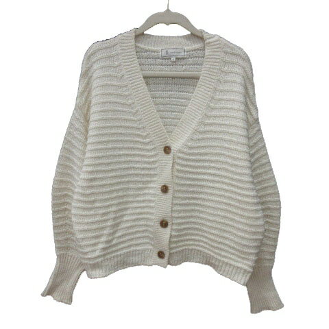 【中古】ロペピクニック ROPE Picnic カーディガン ニット 長袖 38 白 ホワイト /MS レディース 【ベクトル 古着】 250708