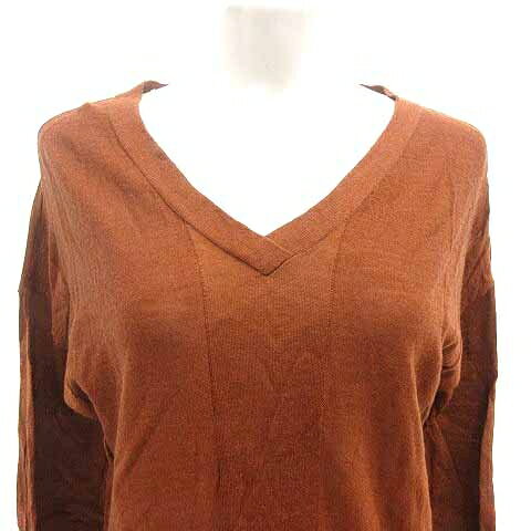 【中古】ビッキー VICKY ニット カットソー Vネック 長袖 ウール 2 M 茶 ブラウン /YK レディース 【ベクトル 古着】 260218 auc-vector-20394340 ブランド古着の買取販売ベクトル サンプル画像2