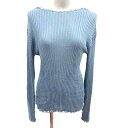 【中古】ヘザー Heather ニット カットソー シアー リブ 長袖 F 青 ブルー /YK レディース 【ベクトル 古着】 250710