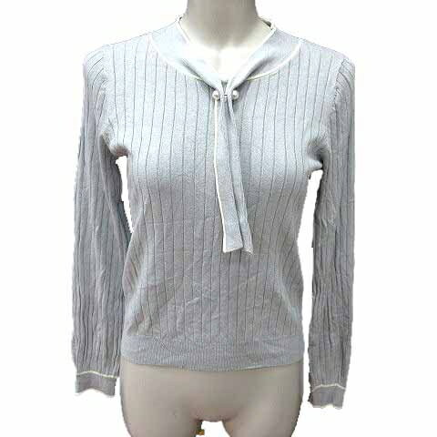 【中古】ナチュラルクチュール natural couture ニット カットソー 長袖 F 水色 ライトブルー /YK レディース 【ベクトル 古着】 250710