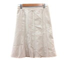 【中古】リューデベー Rue de B プリーツスカート ひざ丈 ウール カシミヤ混 3 L ライトベージュ /MN レディース 【ベクトル 古着】 250711(4)