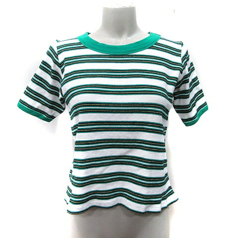 【中古】セポ CEPO カットソー リブ ボーダー 半袖 M マルチカラー /YI レディース 【ベクトル 古着】 250715