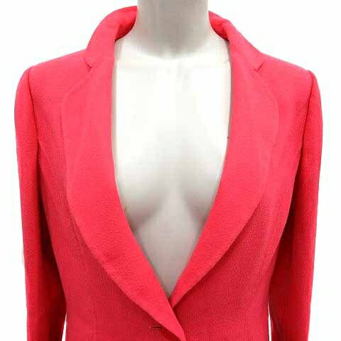 【中古】ハナエモリ HANAE MORI テーラードジャケット ウール 38 M 赤 レッド /YK レディース 【ベクトル 古着】 250714