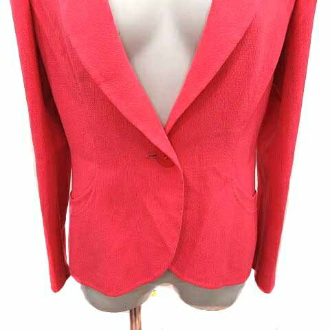 【中古】ハナエモリ HANAE MORI テーラードジャケット ウール 38 M 赤 レッド /YK レディース 【ベクトル 古着】 250714