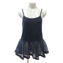 【中古】未使用品 ミ アルマリオ Mi Armario チュニック キャミソール オーガンジー F 紺 ネイビー /MS レディース 【ベクトル 古着】 250718