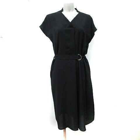 【中古】ソフィット Soffitto ワンピース ロング フレンチスリーブ 黒 ブラック /YI レディース 【ベクトル 古着】 250719