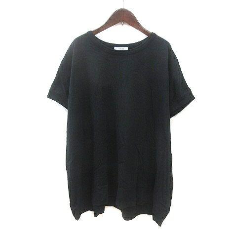 【中古】ヘブンリー HEAVENLY チュニック ドルマンスリーブ 五分袖 黒 ブラック /MS レディース 【ベクトル 古着】 250722