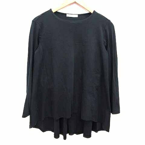 【中古】ドゥクラッセ DoCLASSE チュニック カットソー 長袖 M 黒 ブラック /YK レディース 【ベクトル 古着】 250721 【中古】ドゥクラッセ DoCLASSE チュニック カットソー 長袖 M 黒 ブラック /YK レディース 【ベクトル 古着】 250721