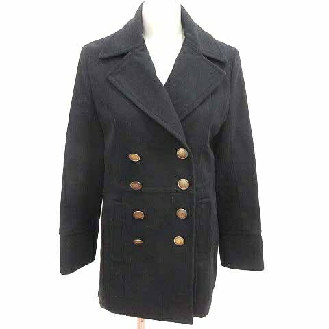 【中古】レイラローズ Layla Rose チェスターコート ダブル 総裏地 M 黒 ブラック /YK レディース 【ベクトル 古着】 250723