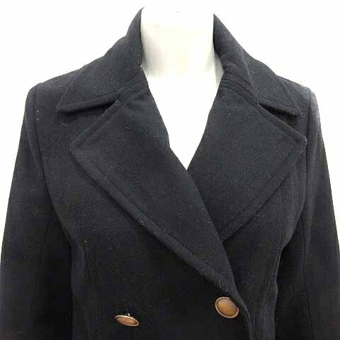 【中古】レイラローズ Layla Rose チェスターコート ダブル 総裏地 M 黒 ブラック /YK レディース 【ベクトル 古着】 250723