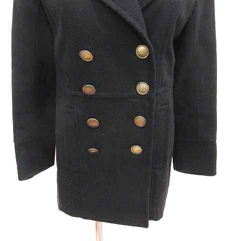 【中古】レイラローズ Layla Rose チェスターコート ダブル 総裏地 M 黒 ブラック /YK レディース 【ベクトル 古着】 250723