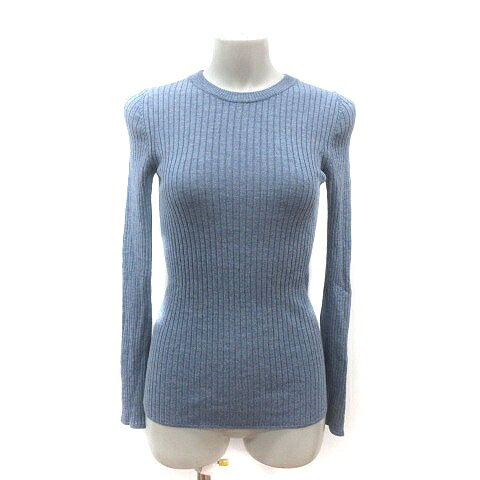 【中古】イエナ IENA ニット カットソー リブ ウール 長袖 青 ブルー /MS レディース 【ベクトル 古着】 250723