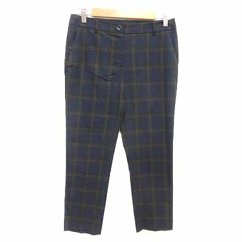 【中古】デミルクス ビームス Demi-Luxe BEAMS スラックスパンツ チェック 38 M 紺 ネイビー ベージュ /YK レディース 【ベクトル 古着】 250723 【中古】デミルクス ビームス Demi-Luxe BEAMS スラックスパンツ チェック 38 M 紺 ネイビー ベージュ /YK レディース 【ベクトル 古着】 250723