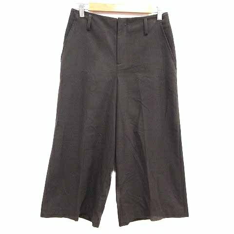 【中古】ソコラ socolla スラックスパンツ クロップド 2 M 黒 ブラック /YK レディース 【ベクトル 古着】 250726