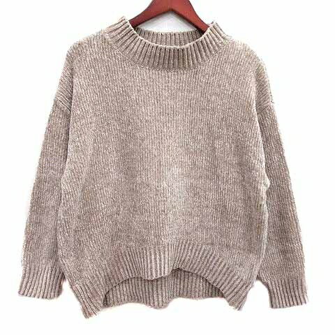 【中古】ソコラ socolla ニット セーター モール 長袖 2 M 茶 ブラウン /YK レディース 【ベクトル 古着】 250726