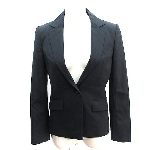 【中古】スタイルコム style com テーラードジャケット シングル 背抜き 7 S 黒 ブラック /AU レディース 【ベクトル 古着】 250821