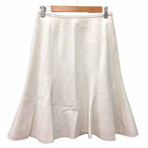 【中古】イエナ IENA フレアスカート ひざ丈 ウール 36 S 白 ホワイト /YK レディース 【ベクトル 古着】 250824