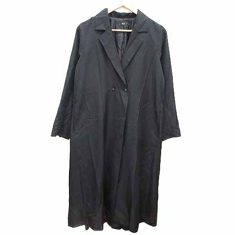 【中古】ロフ loaf チェスターコート スプリング 総裏地 ONE 黒 ブラック /YK レディース 【ベクトル 古着】 250830