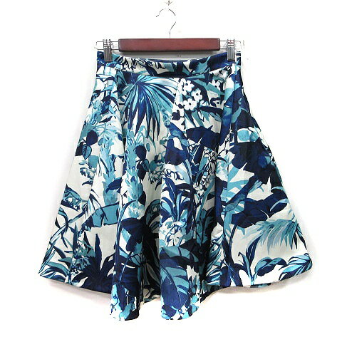 【中古】EGGS フレアスカート ミモレ ロング 花柄 40 L マルチカラー /YI レディース 【ベクトル 古着..