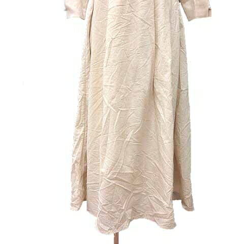 【中古】ロペピクニック ROPE Picnic ワンピース フレア ロング ニット 切替 七分袖 38 M ベージュ /YK レディース 【ベクトル 古着】 250923 auc-vector-20513846 ブランド古着の買取販売ベクトル サンプル画像3