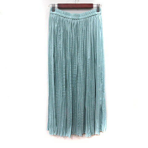 【中古】ディスコート Discoat プリーツスカート ロング F ミントブルー /YI レディース 【ベクトル 古着】 251010