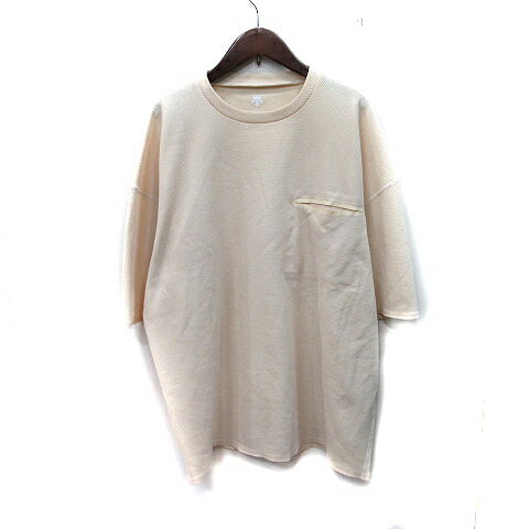 【中古】デサント DESCENTE Tシャツ カットソー 半袖 0 ベージュ /YI メンズ 【ベクトル 古着】 251016