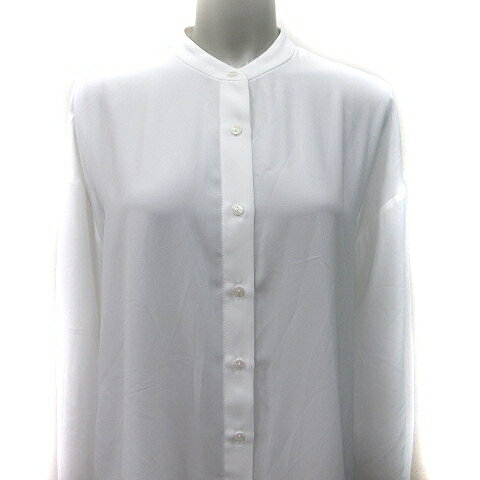 【中古】ディニテコリエ Dignite collier シャツワンピース ひざ丈 シフォン シアー 長袖 F 白 ホワイト /YI レディース 【ベクトル 古着】 251023