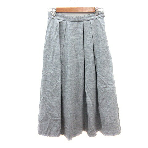 【中古】トゥモローランド TOMORROWLAND フレアスカート ミモレ ロング ウール 34 S グレー /MN レディース 【ベクトル 古着】 251024(4)