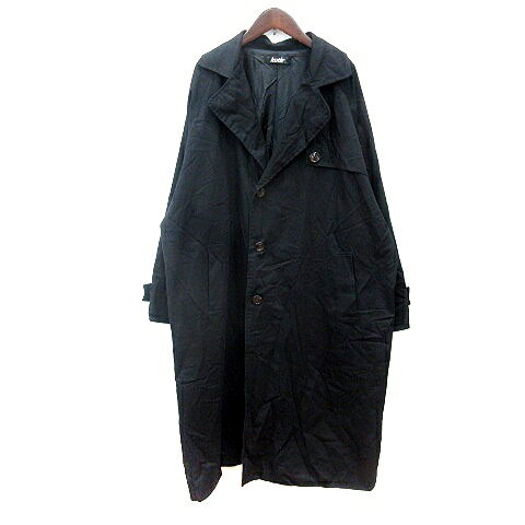 【中古】クティール kutir チェスターコート 総裏地 L 黒 ブラック /MN メンズ 【ベクトル 古着】 251104