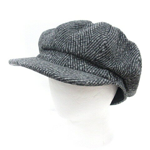 【中古】エドウィン EDWIN GOLF 帽子 キャスケット ヘリンボーン柄 F グレー /MN レディース 【ベクトル 古着】 251104