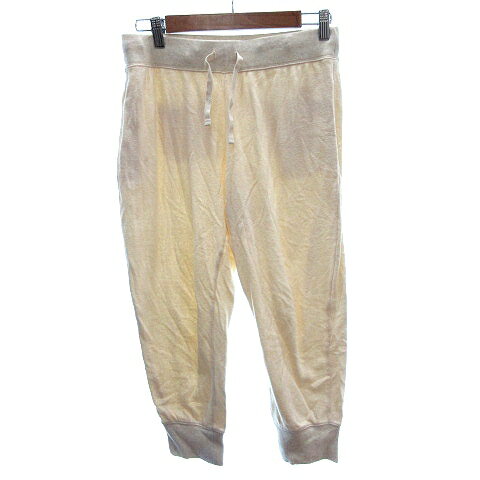 【中古】パンソー Pinceau ジョガーパンツ カプリ パイル地 イージー 38 M クリーム色 白 ホワイト /AU レディース 【ベクトル 古着】 251118