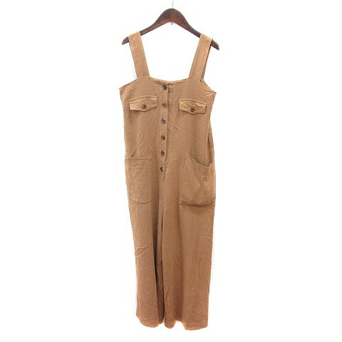 【中古】ローズバッド ROSE BUD パンツ オールインワン 麻混 リネン混 F ベージュ /MN レディース 【ベクトル 古着】 251121