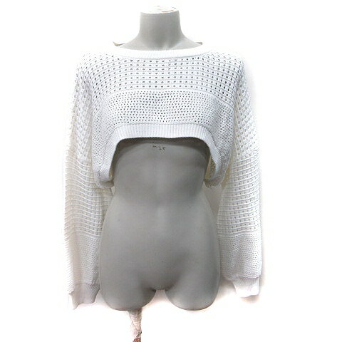 【中古】ソフィット Soffitto ニット セーター 透かし編み クロップド 白 ホワイト /YI レディース 【ベクトル 古着】 251218
