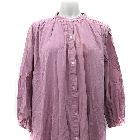 【中古】アーバンリサーチ サニーレーベル URBAN RESEARCH Sonny Label シャツワンピース ロング バンドカラー 長袖 F ピンク /YI レディース 【ベクトル 古着】 260214 2