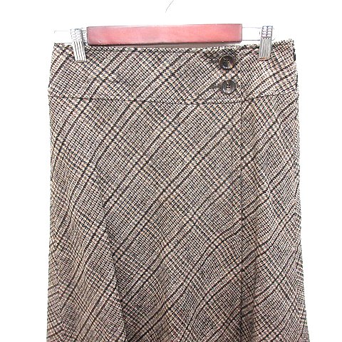 【中古】23区 オンワード樫山 スカート フレア ひざ丈 総柄 アンゴラ混 カシミヤ混 40 茶 ブラウン /RT レディース 【ベクトル 古着】 260310 auc-vector-20695678 ブランド古着の買取販売ベクトル サンプル画像3