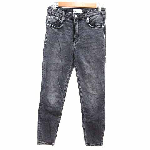 【中古】ザラ ZARA スキニーパンツ デニム 36 S 黒 ブラック /YK レディース 【ベクトル 古着】 260205