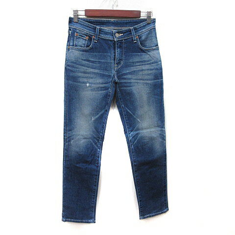 【中古】リーバイス Levi's スキニーパンツ デニム ジーンズ ダメージ加工 24 紺 ネイビー /YI レディース 【ベクトル 古着】 260209
