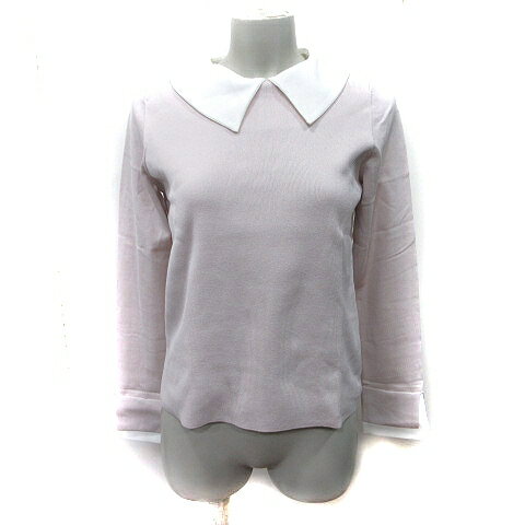Rakuten - 【中古】マーリエパーエフデ Maglie par ef-de ニット カットソー 長袖 7 S ピンクベージュ /YI レディース 【ベクトル 古着】 260210