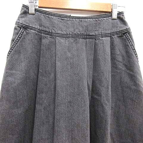 【中古】ミラオーウェン Mila Owen フレアスカート ロング デニム 0 S〜M 黒 ブラック /YK レディース 【ベクトル 古着】 260206 auc-vector-20752827 ブランド古着の買取販売ベクトル サンプル画像2