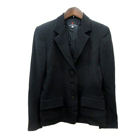 Other Jackets Jumpers - 【中古】レキップヨシエイナバ L'EQUIPE YOSHIE INABA テーラードジャケット シングル 総裏地 9 M 黒 ブラック /MN レディース 【ベクトル 古着】 260209