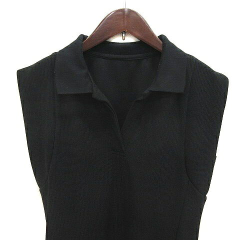 【中古】リエディ Re:EDIT ワンピース ロング スキッパーカラー ノースリーブ M 黒 ブラック /MS レディース 【ベクトル 古着】 260302 auc-vector-20798132 ブランド古着の買取販売ベクトル サンプル画像2