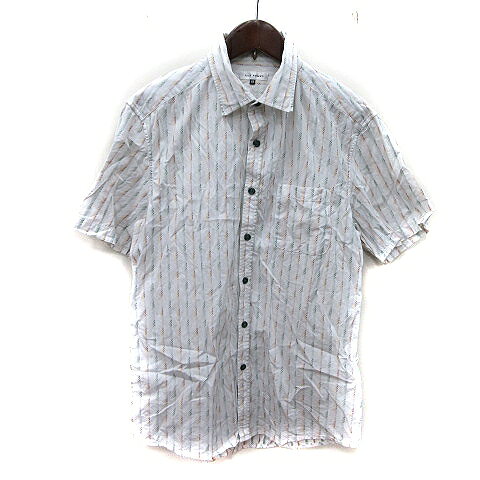 樂天商城 - 【中古】アー・ヴェ・ヴェ オム ミッシェルクラン a.v.v HOMME シャツ 半袖 総柄 48 XL 白 ホワイト /YI メンズ 【ベクトル 古着】 260226