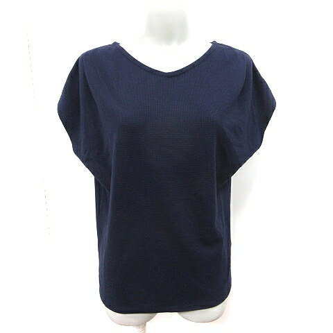 【中古】グローバルワーク GLOBAL WORK カットソー フレンチスリーブ M 紺 ネイビー /YI レディース 【ベクトル 古着】 260313