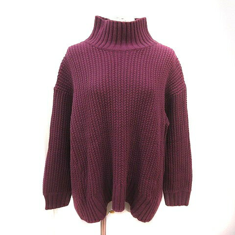 Tunics - 【中古】ユナイテッドアローズ A DAY IN THE LIFE UNITED ARROWS ニットチュニック ハイネック 長袖 紫 パープル /MS レディース 【ベクトル 古着】 260310