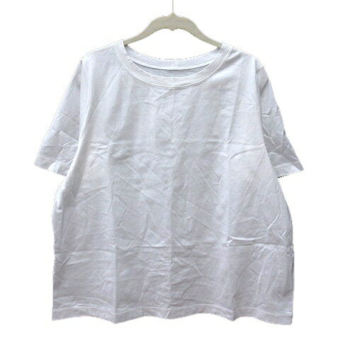 【中古】ハルメク halmek カットソー Tシャツ クルーネック 半袖 LL 白 ホワイト /MN レディース 【ベクトル 古着】 260312