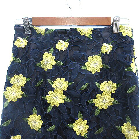 【中古】リリーブラウン Lily Brown タイトスカート ひざ丈 レース 刺繍 0 S 紺 ネイビー /AU レディース 【ベクトル 古着】 260312 auc-vector-20811353 ブランド古着の買取販売ベクトル サンプル画像3