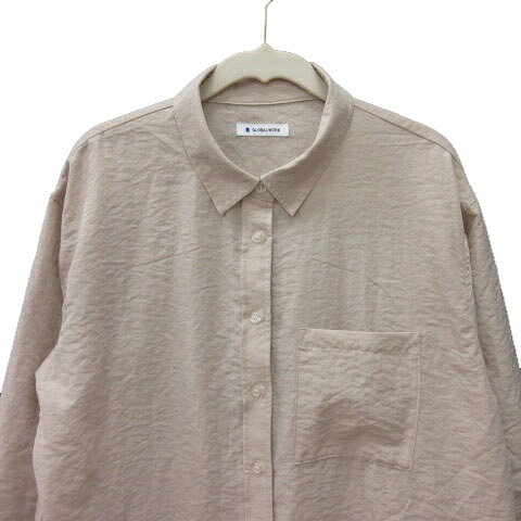 【中古】グローバルワーク GLOBAL WORK シャツ オーバーサイズ 七分袖 F ベージュ /MS レディース 【ベクトル 古着】 260325 auc-vector-20834842 ブランド古着の買取販売ベクトル サンプル画像2