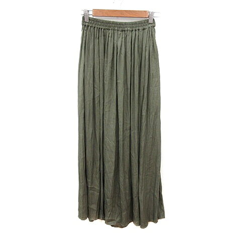 Capri Pants - 【中古】アクータ ACUTA ワイドパンツ スカンツ F 緑 カーキ /MN レディース 【ベクトル 古着】 260402